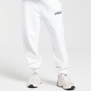 LIMITED EDITION Gymshark Leana Deeb Oversized Joggers in White